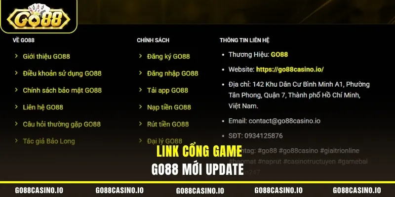 Link cổng game GO88 mới update